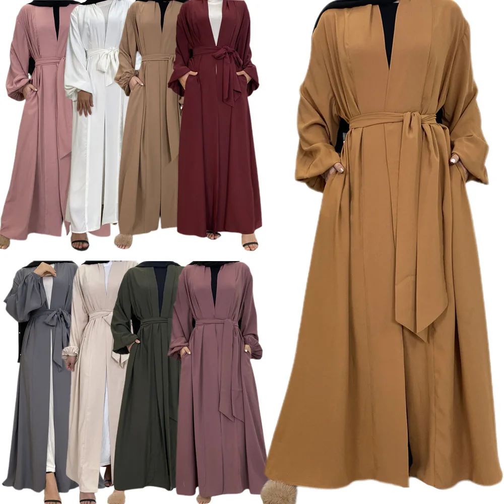 

Open Kaftan Dubai Abaya Turkey Kimono Cardigan Islam Muslim Dress Gowns Abayas For Women Robe Caftan Arab Clothing Middle East