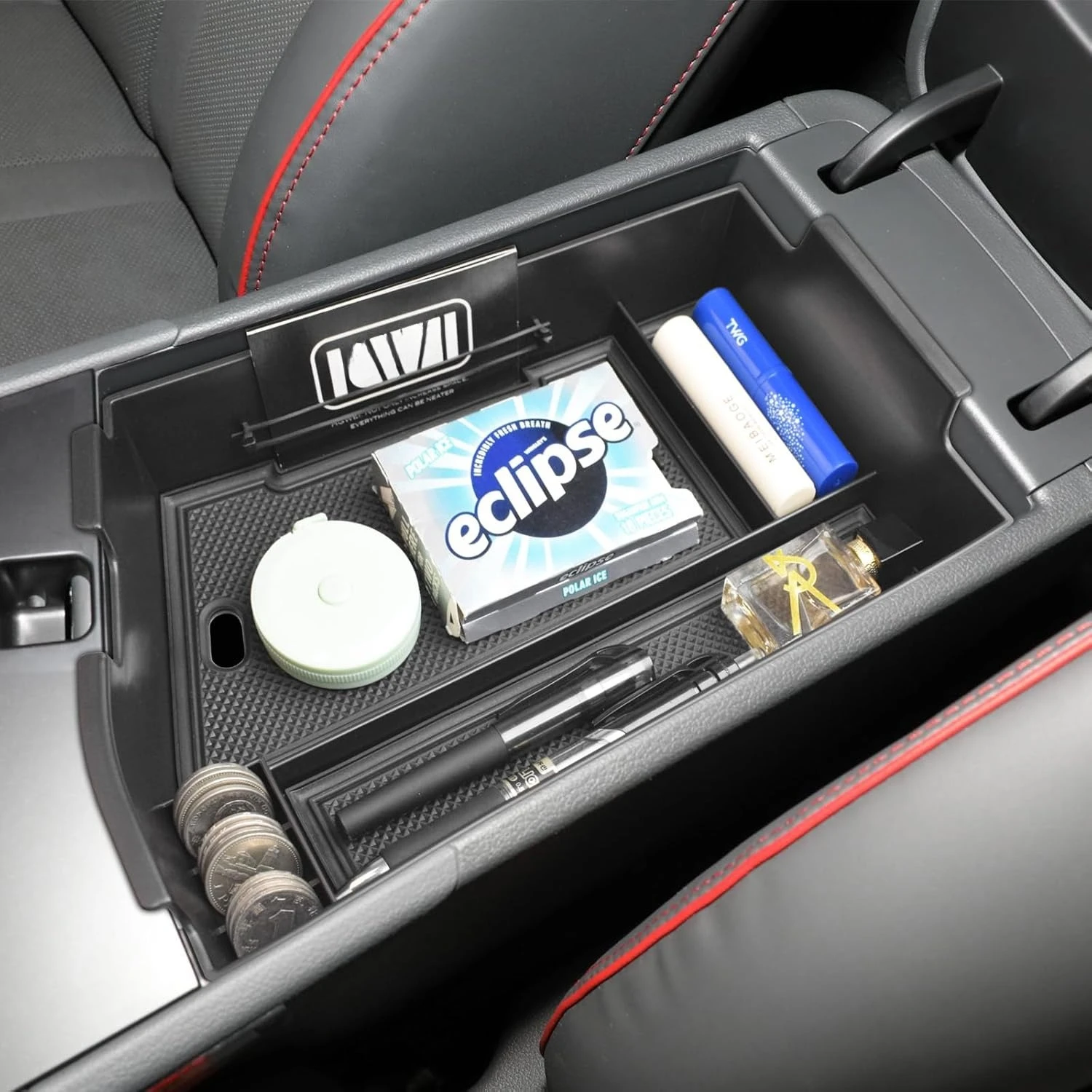 

RUNROAD Center Console Organizer for 2024 Hyundai Sonata Interior Accessories Armrest Secondary Storage Box Insert Tray, Black