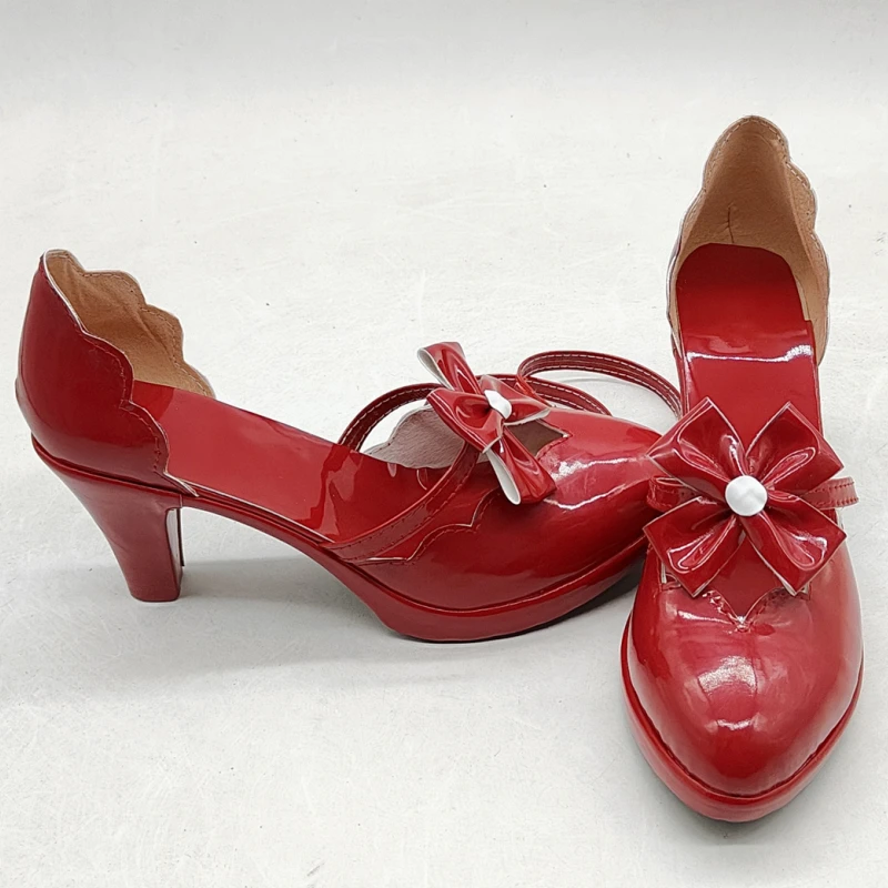 

Whisher of Flowers Asuka Cosplay Shoes Asuka Langley Soryu Cosplay Unisex Role Play Any Size Shoes