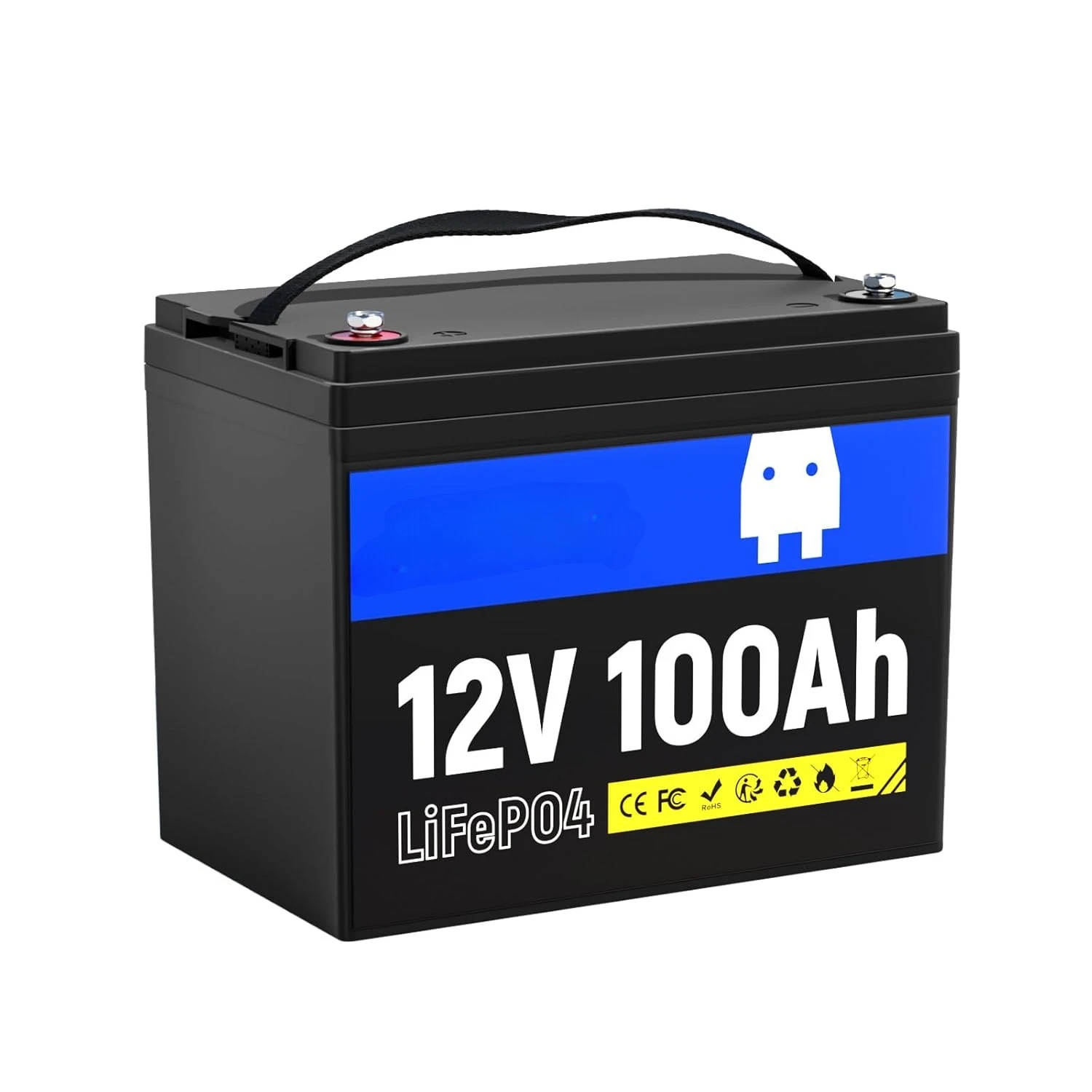 

12V 100Ah LiFePO4 Lithium Battery - BCI Group 24, 15000 Cycles, Built-in 100A BMS, Low-Temperature Protection -, Customized