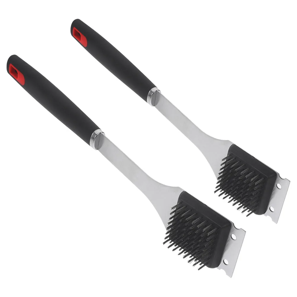

2 Pcs BBQ Grill Cleaning Brush Stainless Steel Portable Outdoor Camping Tools Accessories Grill Scraper Kitchen Barbecue