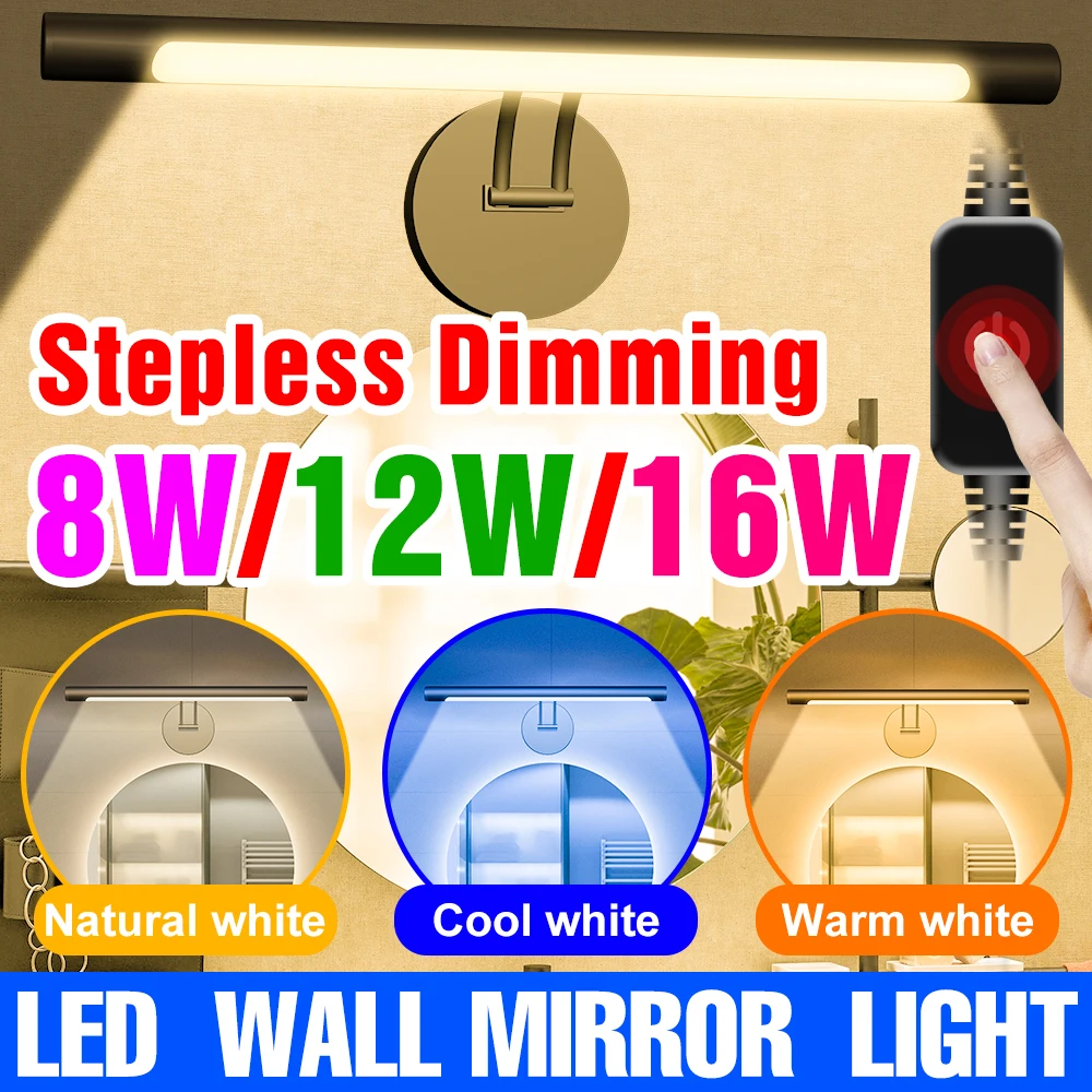 

USB LED Vanity Lights Bathroom Mirrors Lamp Bedroom Cabinets LED Wall Lamp For Home Room Decoration Dressing Table Mirror Light