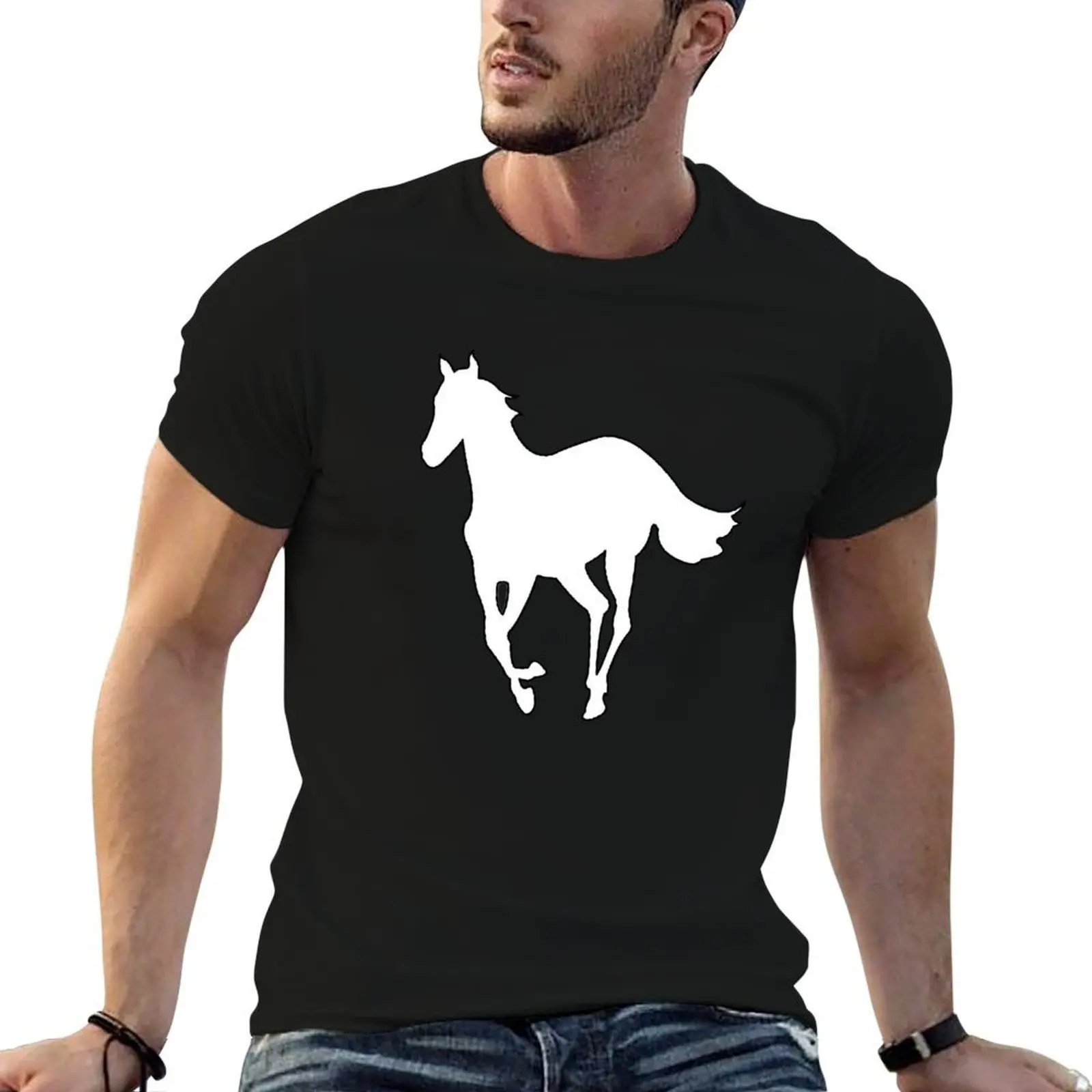 

Diamond Eyes White Pony Ohms T-Shirt man t shirts graphic funny t shirts cotton T-Shirt