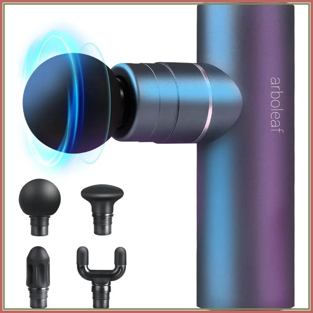 Deep Tissue Massage Gun, Full-Metal Percussion Massager with Silent Brushless Motor - Ultra-Quiet for Athletes Back Pain Relief