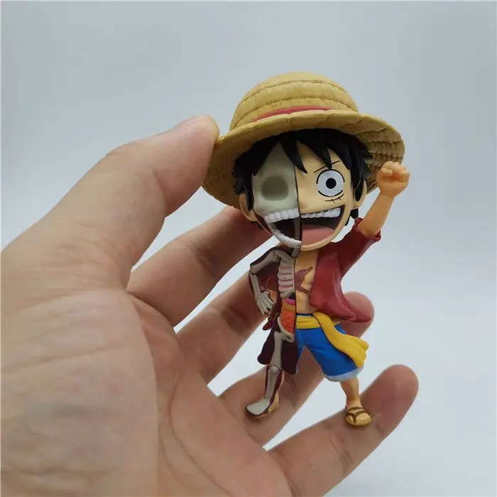 One Piece Luffy Semi-Anatomical Figure Creative Personality Model Desktop Ornament Animation Cartoon Children's Collection Toy