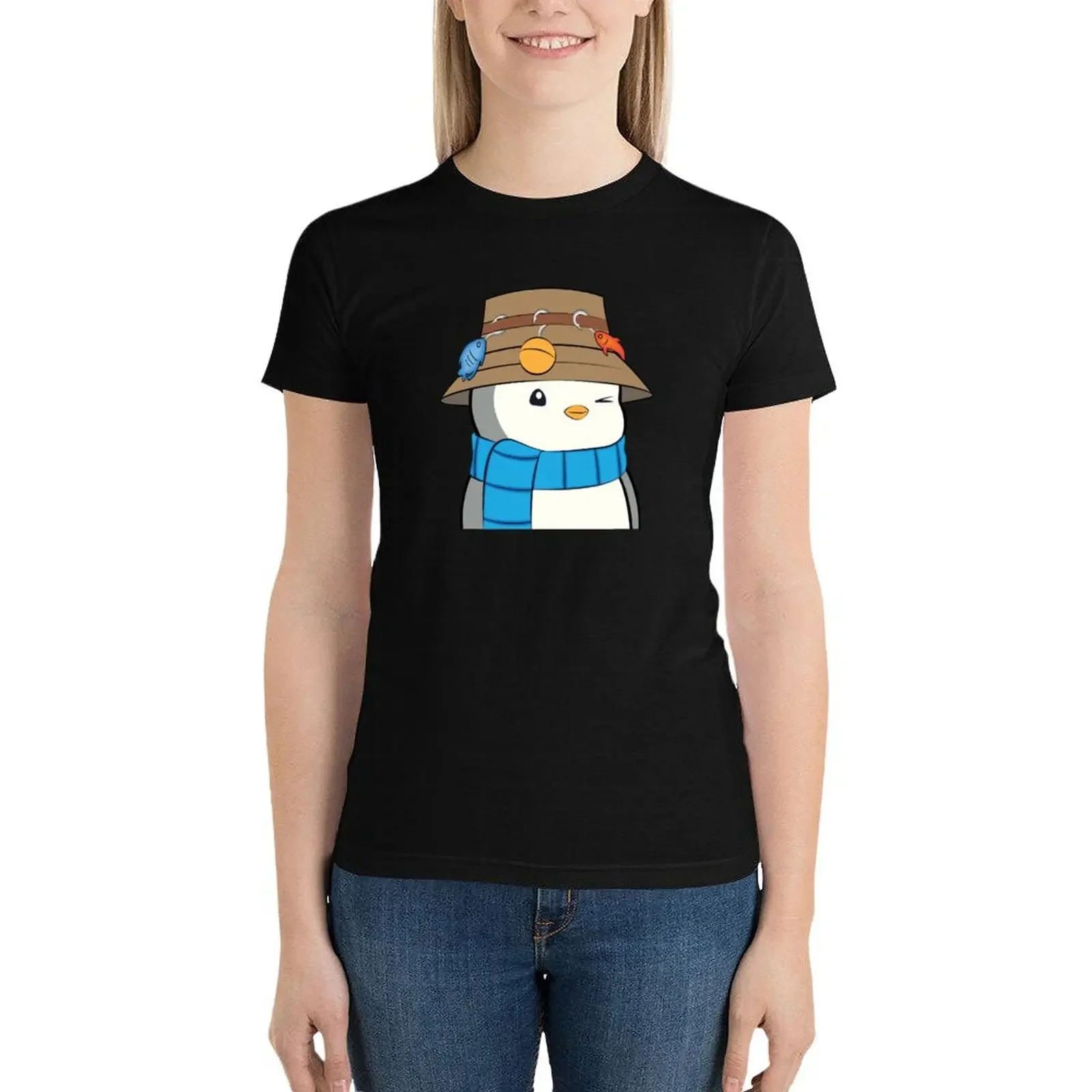 

cartoon Pudgy Penguin #4750 nft Lovely animal T-Shirt female shirts graphic tees t-shirts for Women graphic tees funny