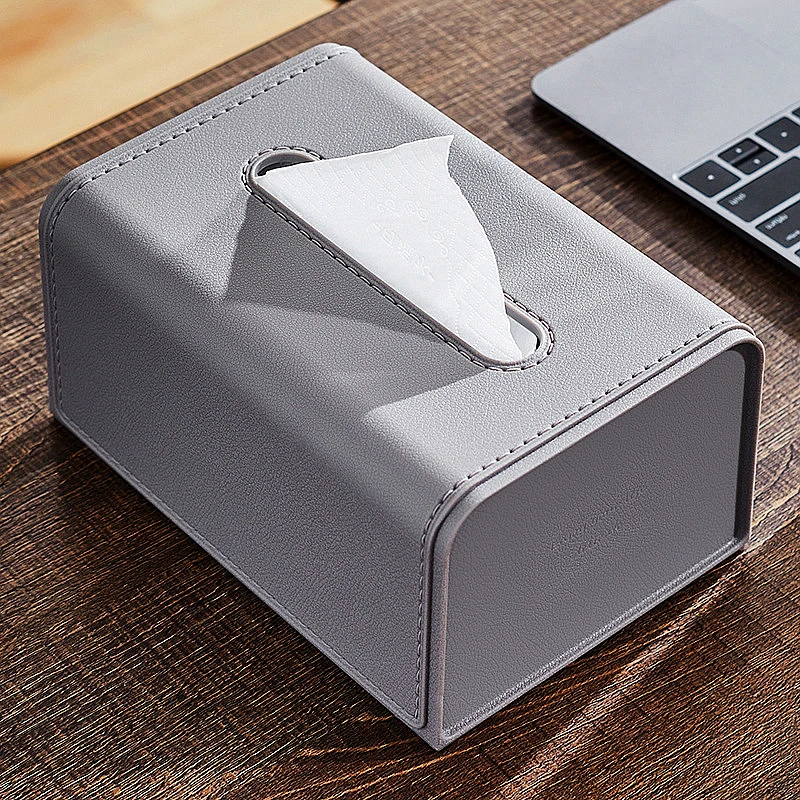 Household Waterproof Paper Box Desktop Napkin Storage Container Wide Mouth Tissue Boxes Practical Storage Supplies