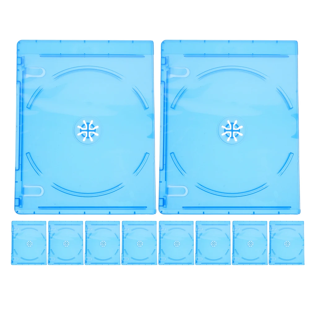 

10pcs Disc Storage Organizer Replaceable Rectangular Dvd Box Transparent Cd Case Holder For Home Portable Use Reusable Cd Dvd
