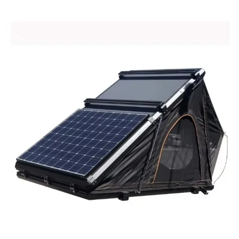 SUV Car Roof Top Tent with Solar Power  Powered  Panel Tents Aluminum Alloy Honeycomb Board Inflatable Rooftop