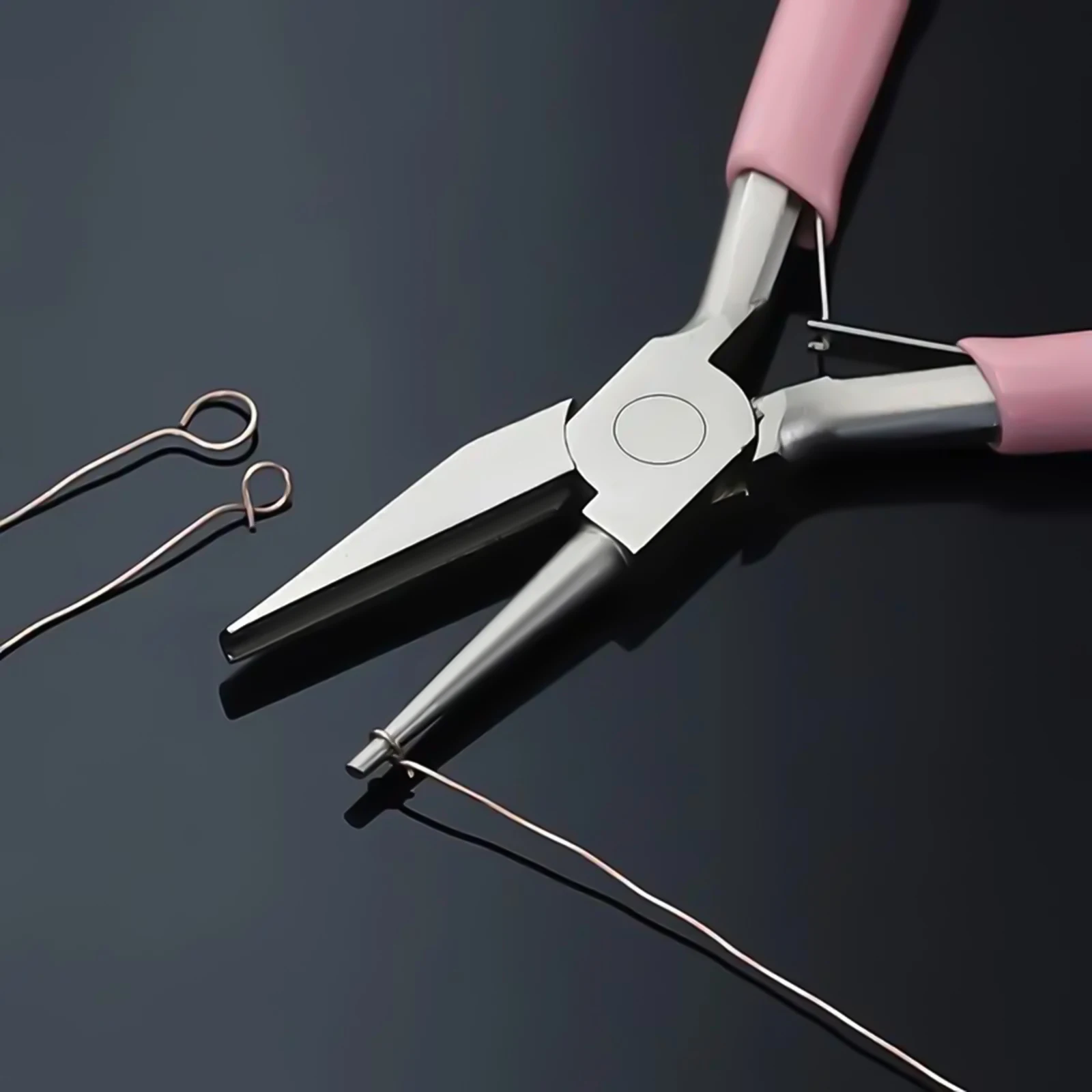 Pink Mini Pliers Alloy Steel Wire Winding Precision Tool for DIY Beading and Jewelry Making Crafting Manual Tools