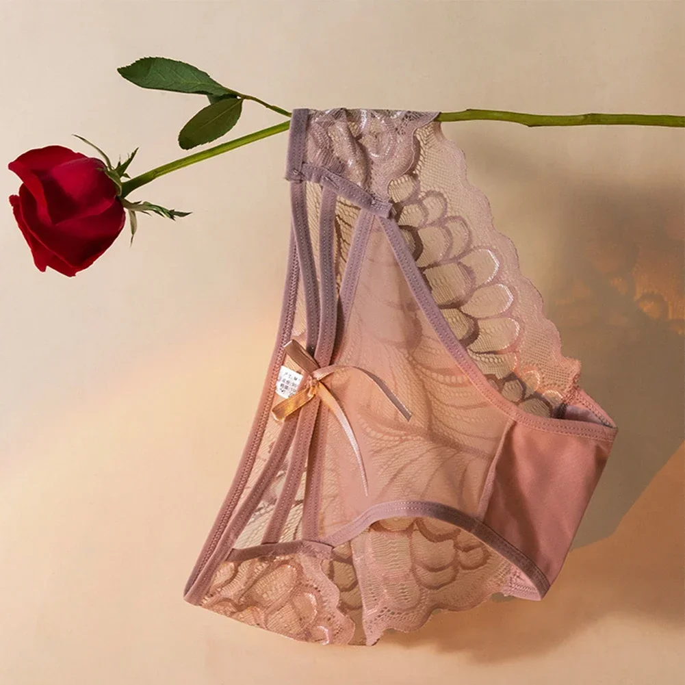 

Sexy Womens Briefs Lingerie Lace Low-rise Comfortable See Through Mesh Panties Ladies Knickers Shorts Underwear