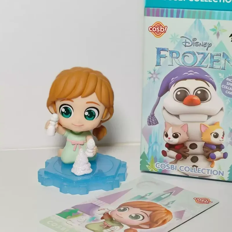 Hot Toys Disney Frozen Princess Anna And Elsa Cosbi Mystery Blind Box Cute Doll Model Figure Tabletop Ornaments Kids Toys Gift