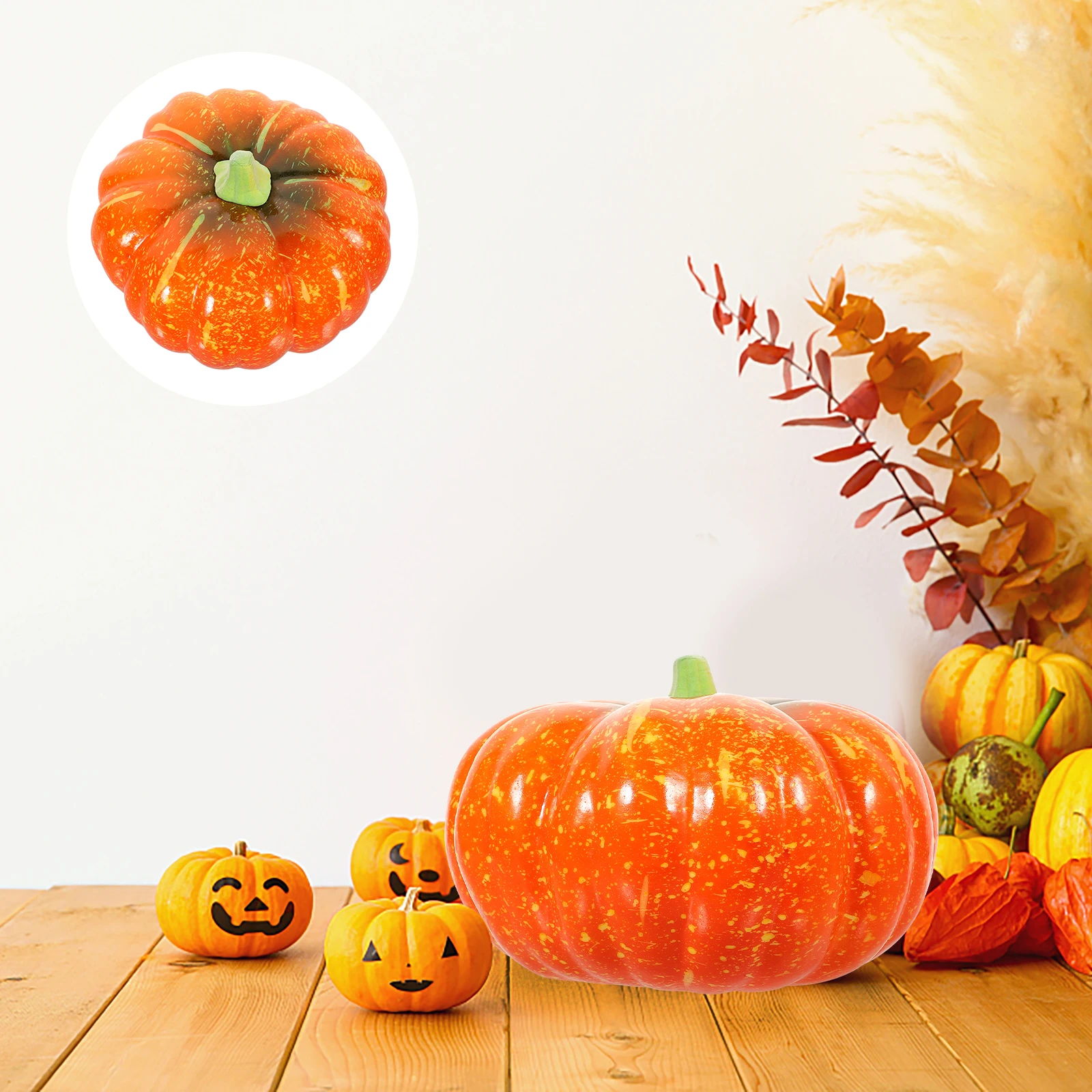 

Foam Pumpkin Artificial Decoration Lightweight Simulated Model Halloween Ornament Fall Decorations Desktop Centerpiece Props