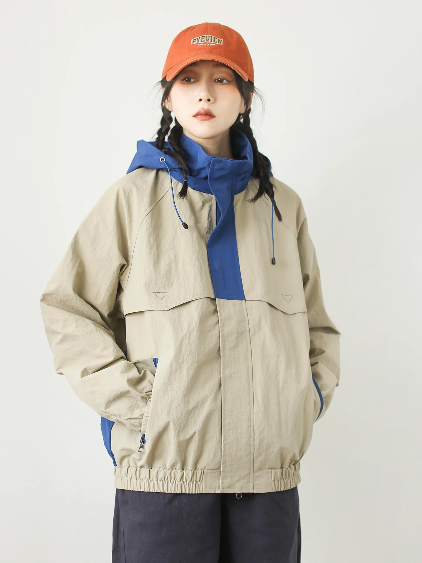 

Ретро Американский Sle Outdoor Jaet Свободное повседневное походное женское пальто Весна Осень Новый Sle Хлопок Нейлоновая ткань Застежка-молния