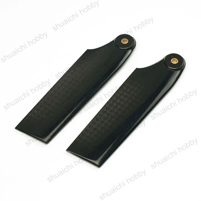 1pair 80mm/85mm/92mm 3K Carbon Fiber Pure Black Tail Blade CW CCW Propeller Rear Paddle for RC Airplane Helicopter Model Parts