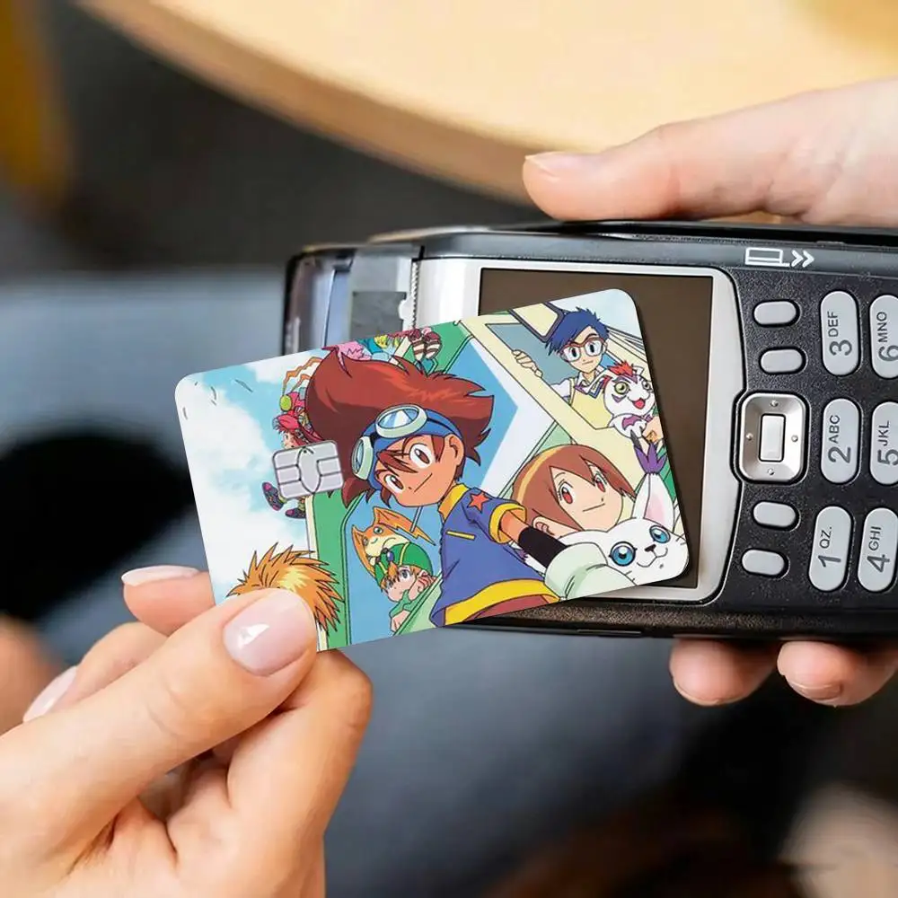 D-Digimon Story T-Time Stranger  Credit Card HD Stickers Game Card Decal Small Chip Waterproof Sticker Gift