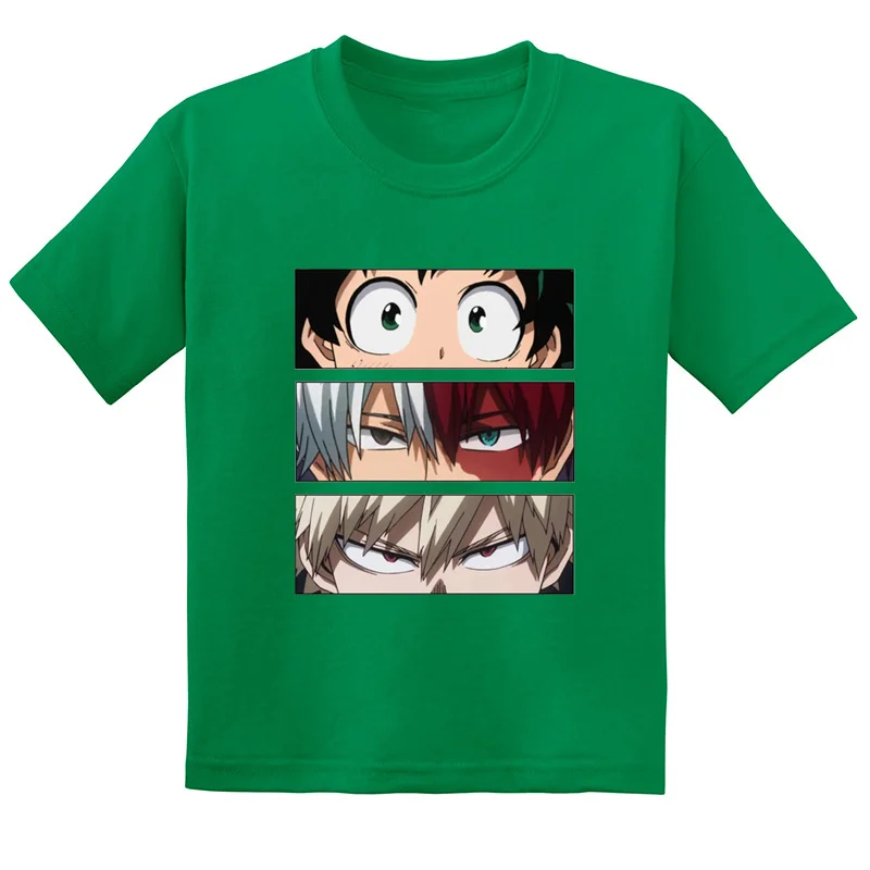 Anime My Hero Academia Print Cartoon Kids T-shirt Boku No Hero Academia Baby Boys Girls Clothes Summer Children Cotton T shirt