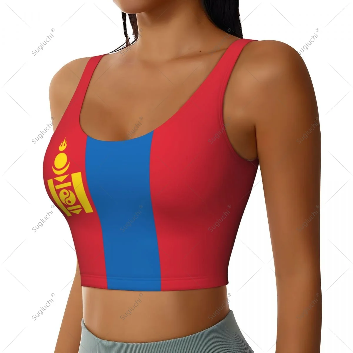 Mongolia Flag Women Girl Activities Sports Vest for Female Yoga Vest Workout Vest Lightweight Trendy