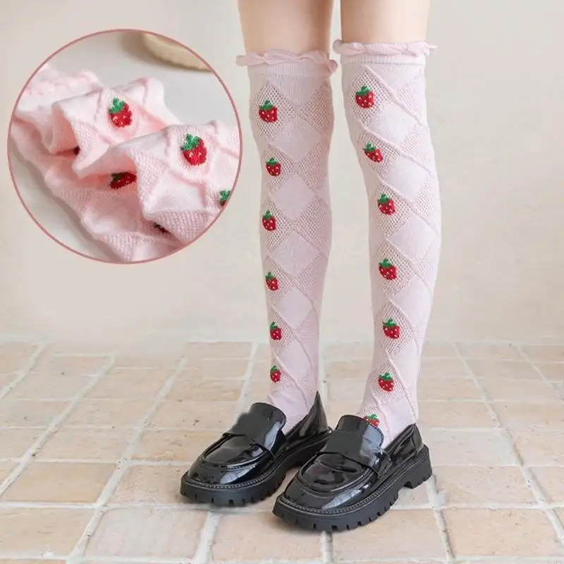 k9ff 1 زوج الأطفال الجوارب المطبوعة الفراولة المطبوعة
