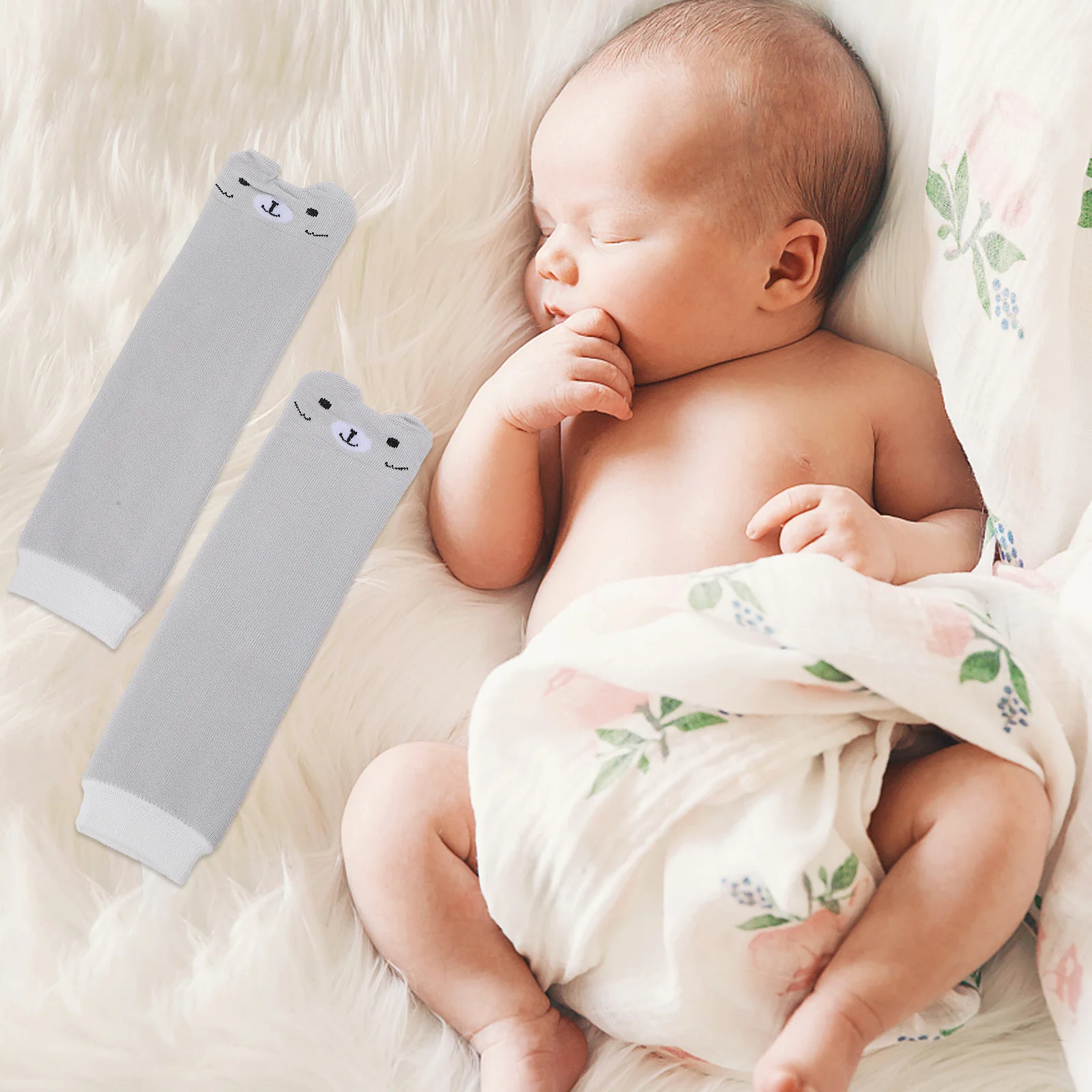 الرضع طفل الركبة وسادة دفئا الدب الكرتون لينة مرنة الشتاء الطفل جوارب السيقان الطفل حامي منصات طفل منصات