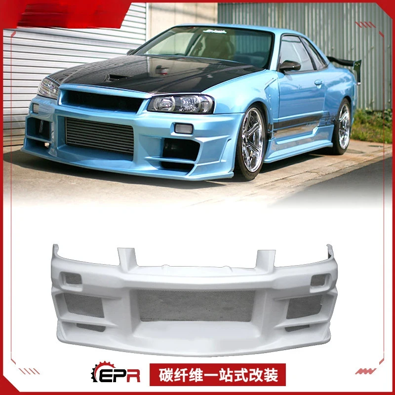 

For Nissan Skyline GTR R34 1999-2002 DO LUCK Style Resin Fiber Front Bumper