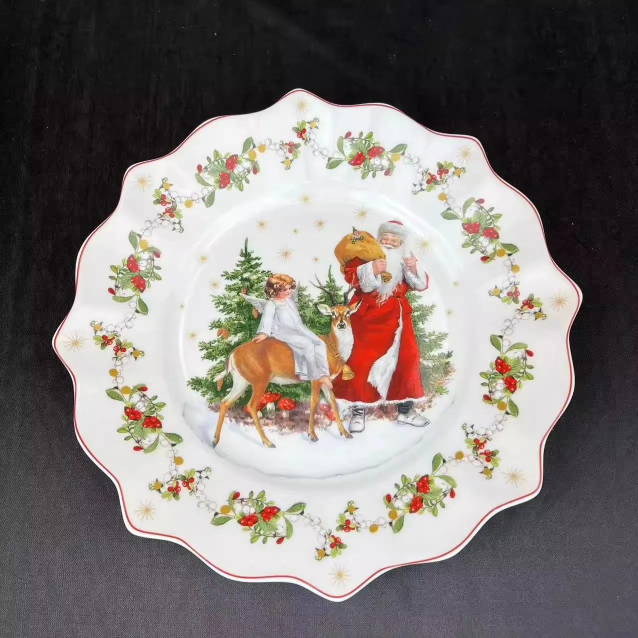 Christmas Tableware Toy Joy Mug Polygonal Bowl Western Plate Coffee Cup Salad Plate 3