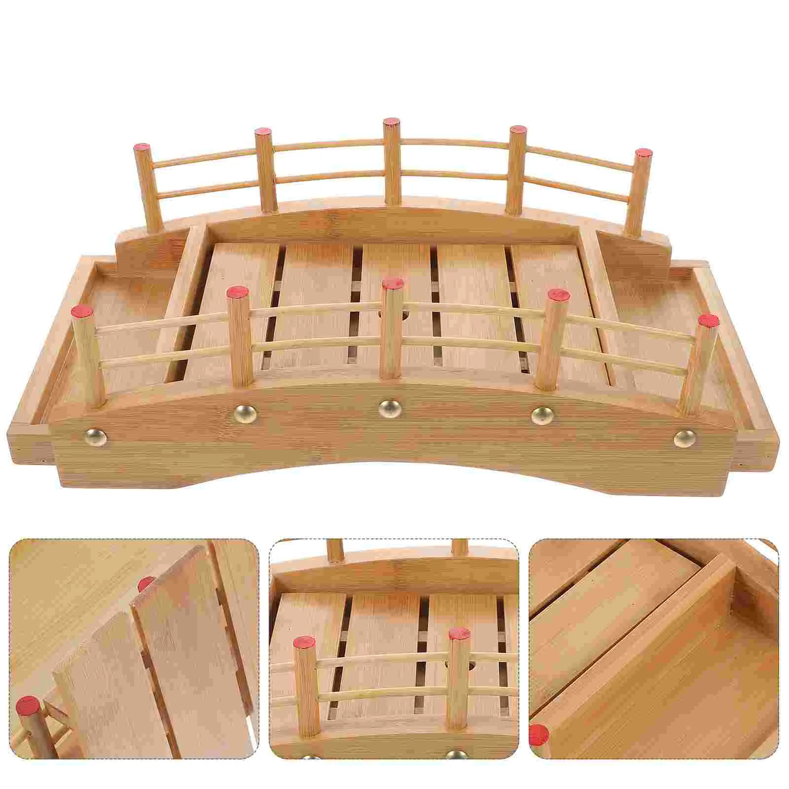 

Sashimi Bridge Sushi Food Tray Practical Board Container Server Bamboo Delicate Plate