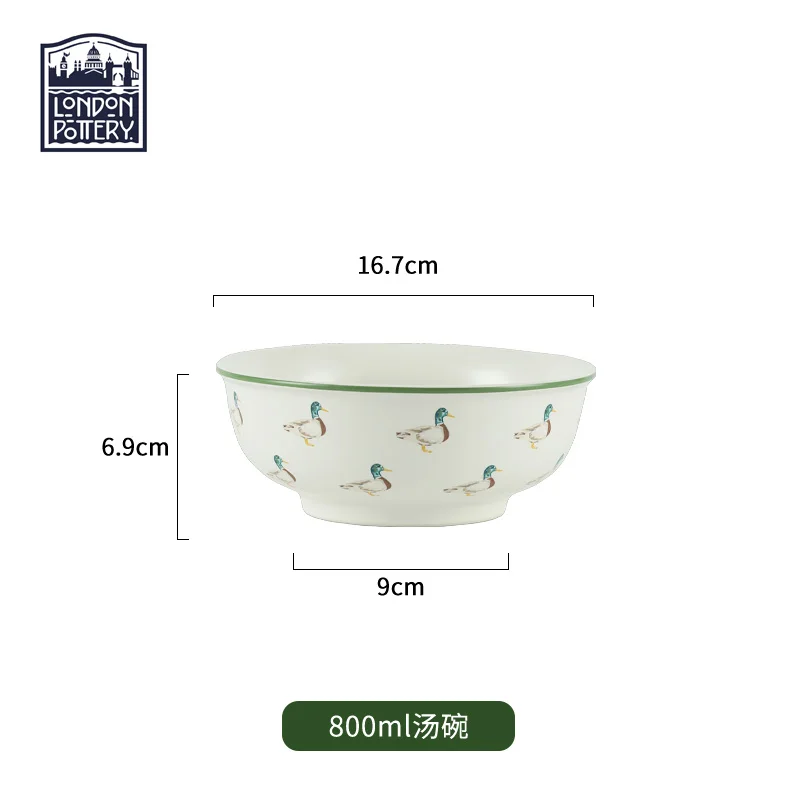 

Лондонская керамика, 800 мл, керамическая керамическая миска для супа, миска для фруктов, рамэн, миска для лапши быстрого приготовления, салатница, красивая французская посуда для кухни