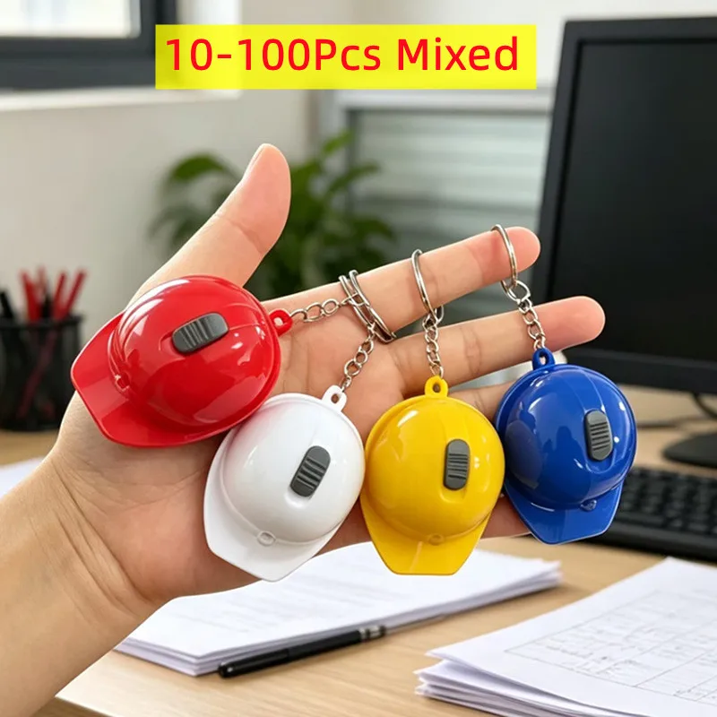 10-100Helmet Keychains Bottle Opener Beer Knock LED  Keychain Event Holiday Creative Practical Keychain Jewelry Gift