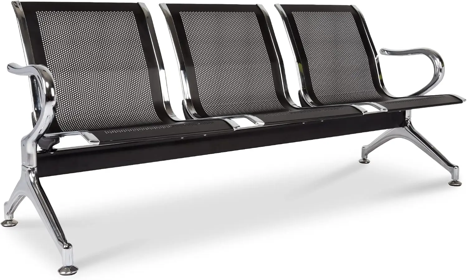 3-Seat Waiting Room Bench - Waiting Room Chairs with Arms Airport Reception Bench, Lobby Bench Seating Office Bench Wai