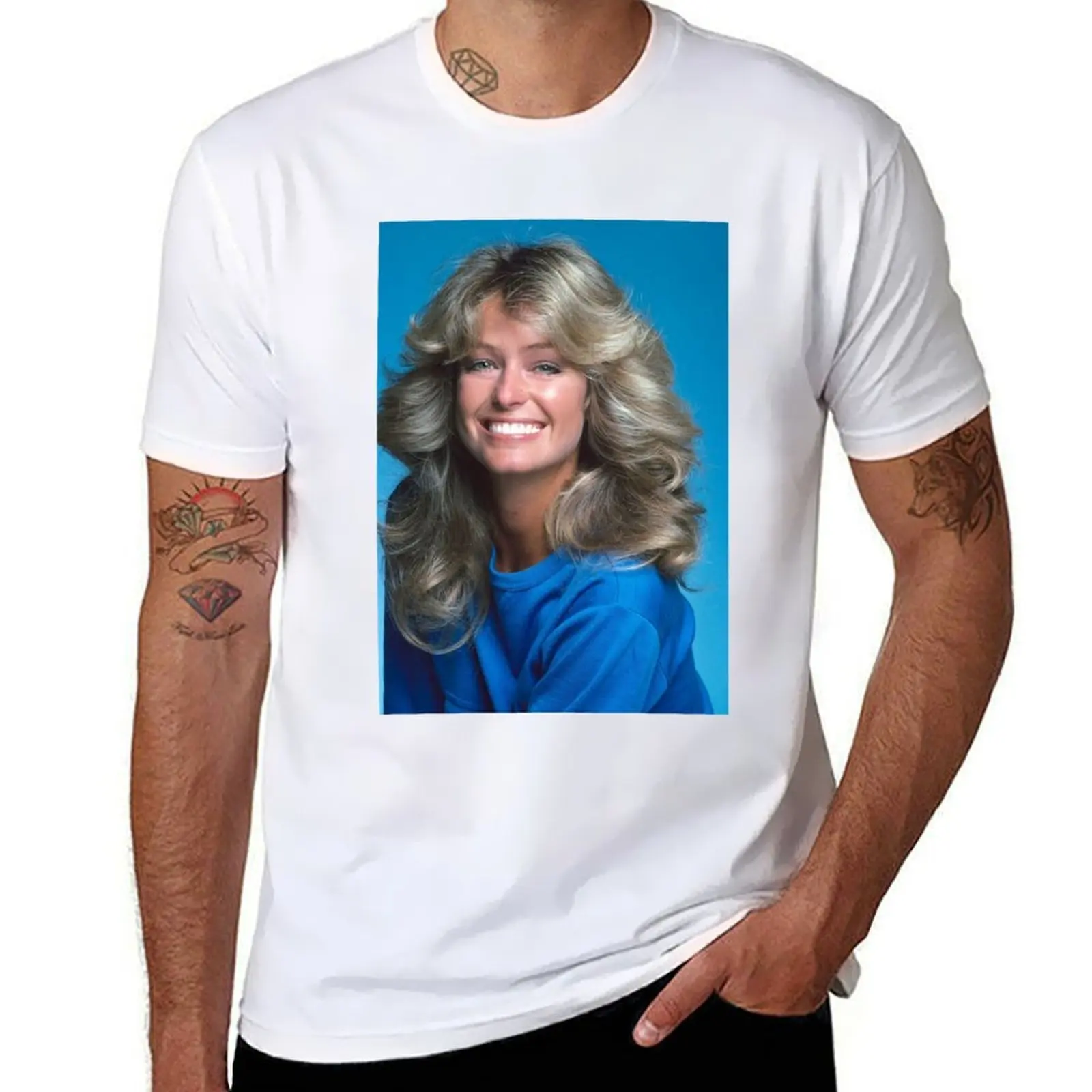 Orlando Brown farrah fawcett T-Shirt t shirt man luxury man t shirt cotton T-Shirt