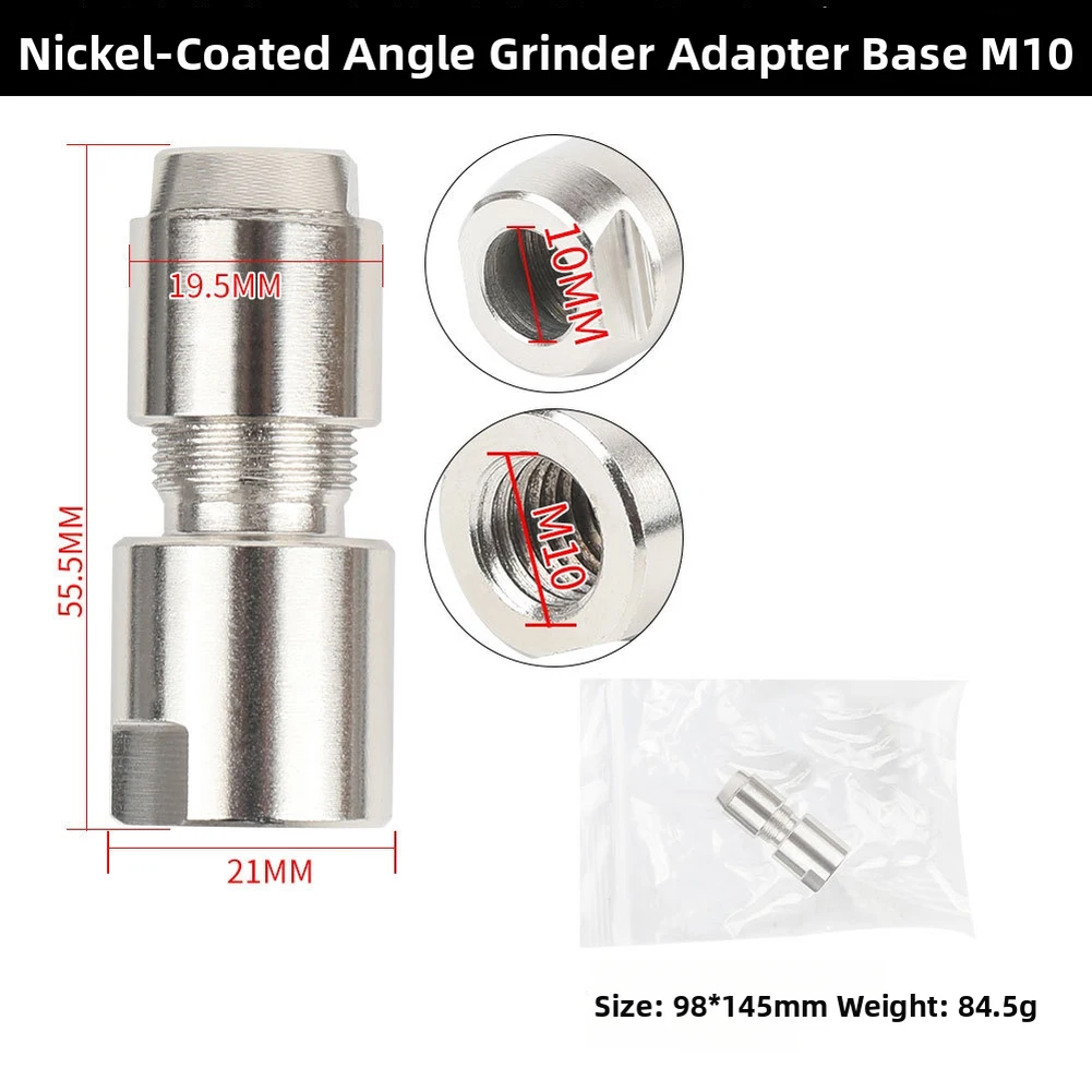 Heavy Duty Grinding Head Adapter For 100mm Angle Grinders Includes 3 Chuck Sizes For Precision Work  Power Tools Parts