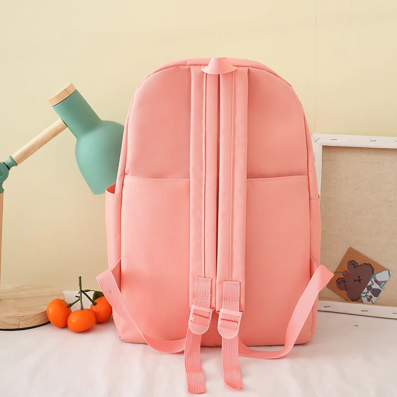 Saco Unicórnio para Mulheres, Mochilas escolares para meninas, Mochila de cor doce, Bookbag Kawaii para crianças, Conjuntos 4 pcs