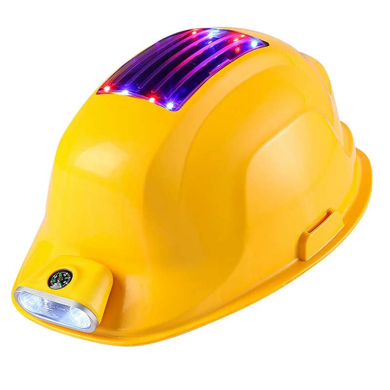 Solar Fan Cap Dual Charging with Bluetooth Radio Multifunctional Construction Site Cooling Safety Helmet
