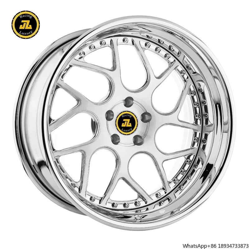 JZ Concave Wheels Staggered Forged Alloy 2 Piece 3 Piece 17 18 19 20 Inch Custom Carton Aluminum Alloy  5x114 24 Inch Rims