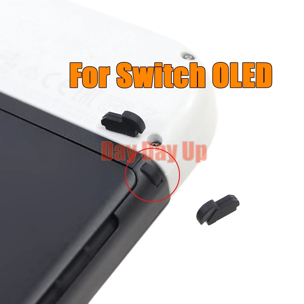 1 conjunto de almofadas antiderrapantes para nintendo switch oled, borracha antiderrapante, acessórios de jogo, substituição de reparo para switch oled