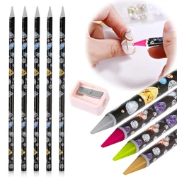 Jewel Nail Charm strass Picker,Nail Art Bead Pick Up Tool applicatore per penna a cera per strass, applicatore di strass per Manicure