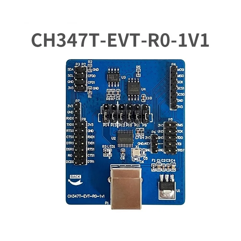 CH347F-EVT/CH347T-EVT Development Board 480Mbps High Speed USB to Serial Evaluation Board
