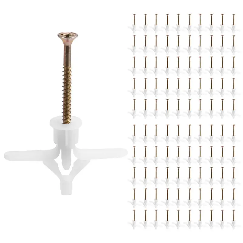 

ABUH-100PCS Дюбель-бабочка для гипсокартона, распорный дюбель для полых стен, M8*38мм