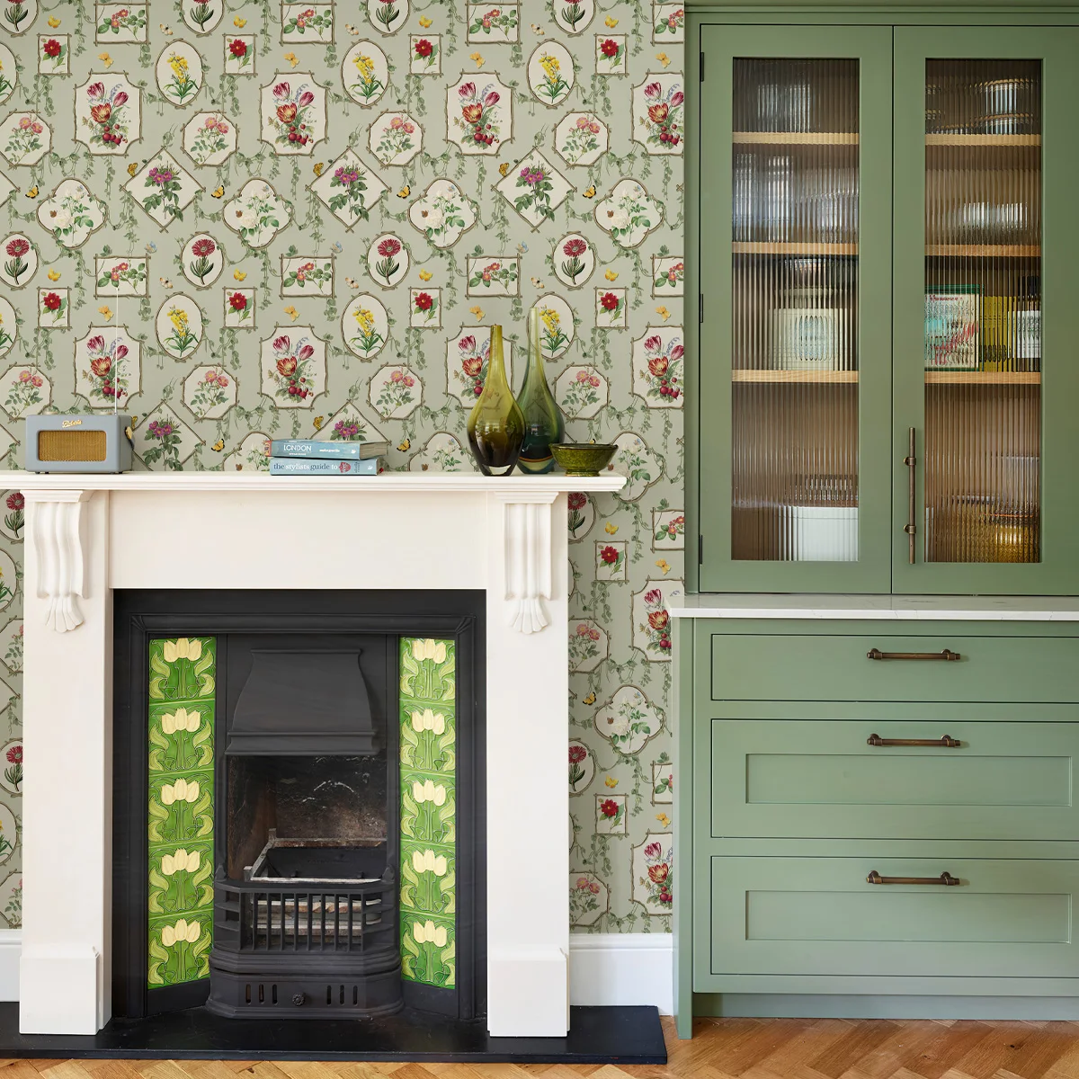 

Зеленые цветочные обои с кожурой и наклейкой, шикарные самоклеящиеся водонепроницаемые цветы, наклейки для мебельного шкафа, современный декор для гостиной