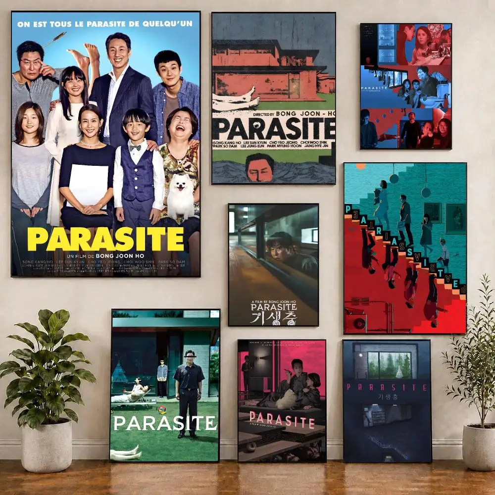 Parasite Korean Movie Social Poster Waterproof Sticky WallArt Print For Bedroom Living Room Hallway Bar Home Decor