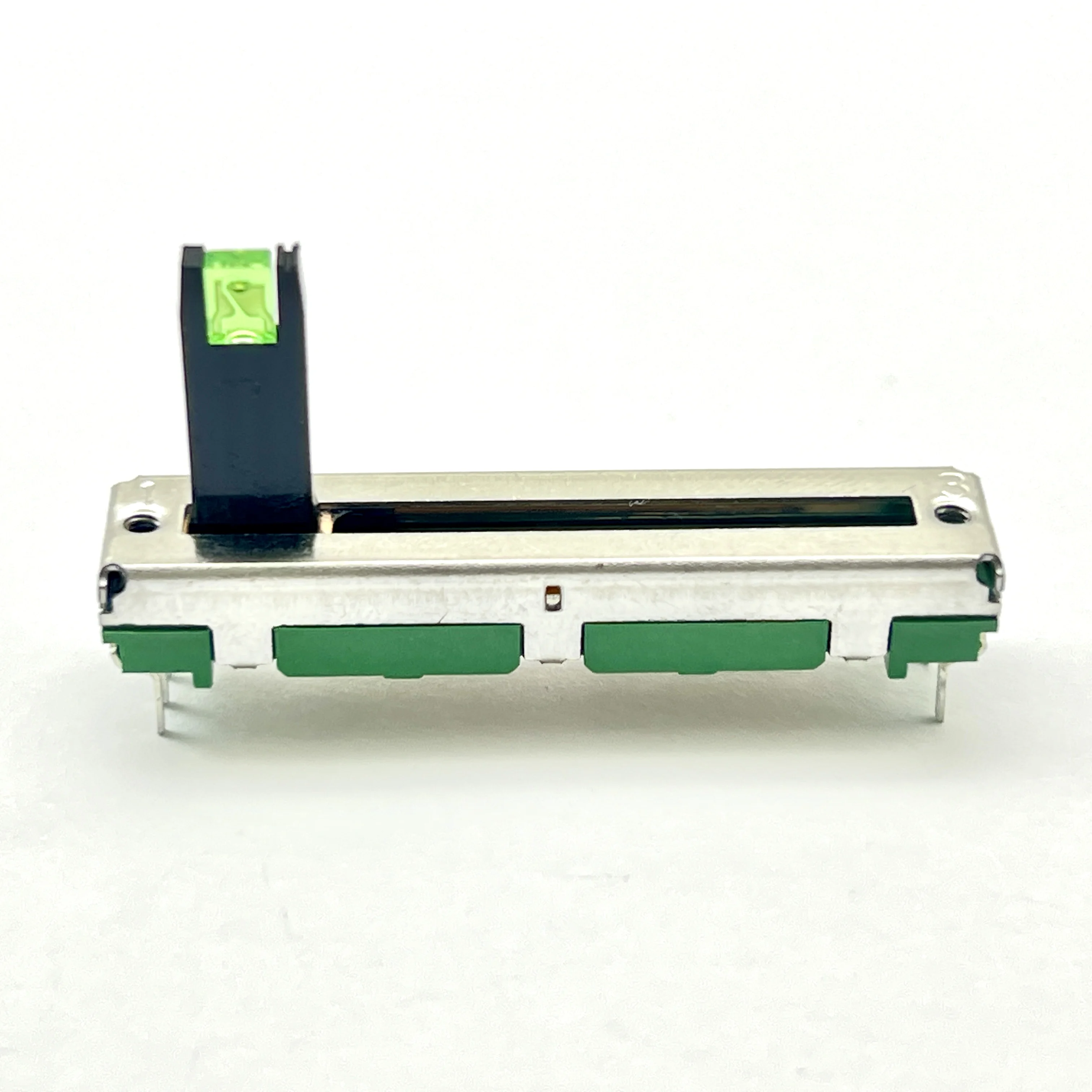 1 piece ALPHA single 45mm direct sliding potentiometer B10K with green LDE light strip center positioning axis length 15mm