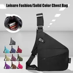 Taşınabilir rahat küçük çanta emniyet cep eğlence seyahat omuz çantası erkek göğüs açık çanta anti-hırsızlık sırt çantası Crossbody çanta