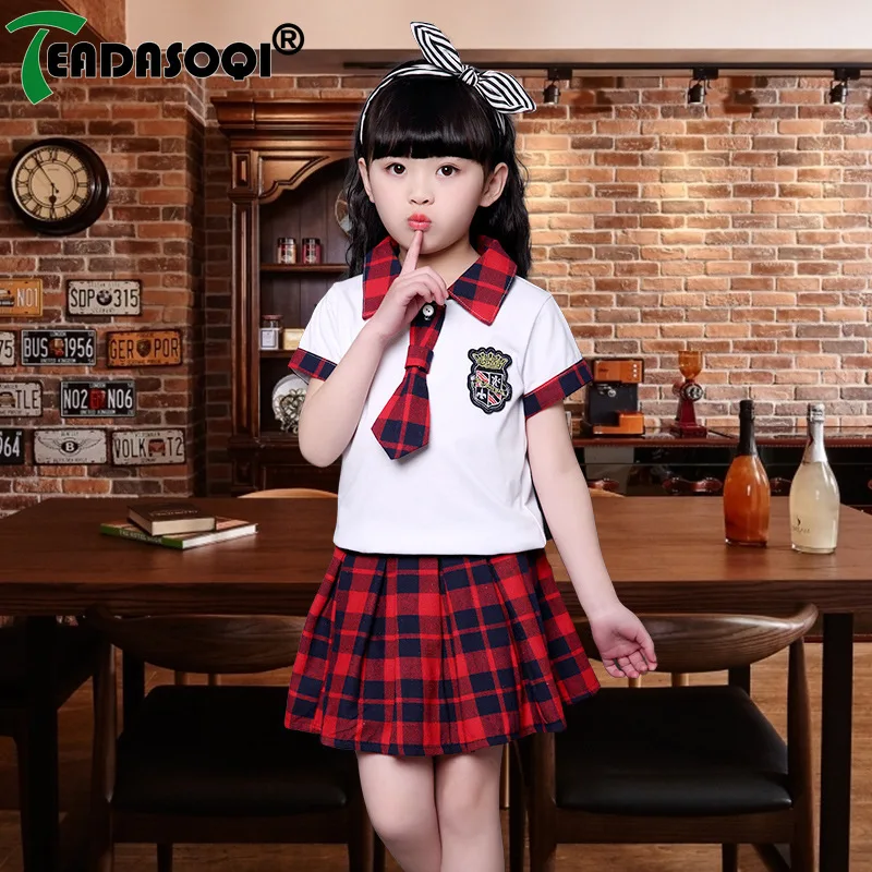 Kindergarten uniform, summer choir, short sleeved set, boys and girls class uniform, graduation photo, elementary school uniform