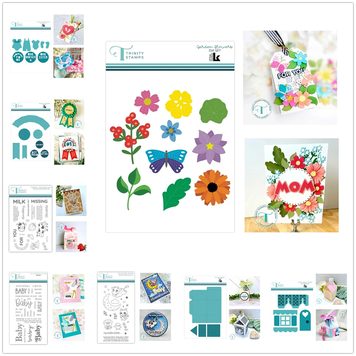 Tri S New 2024 Milk Carton Baby Words Tool Box Gift Card Metal Cutting Dies Clear Stamps Scrapbooking For Paper Making Frame