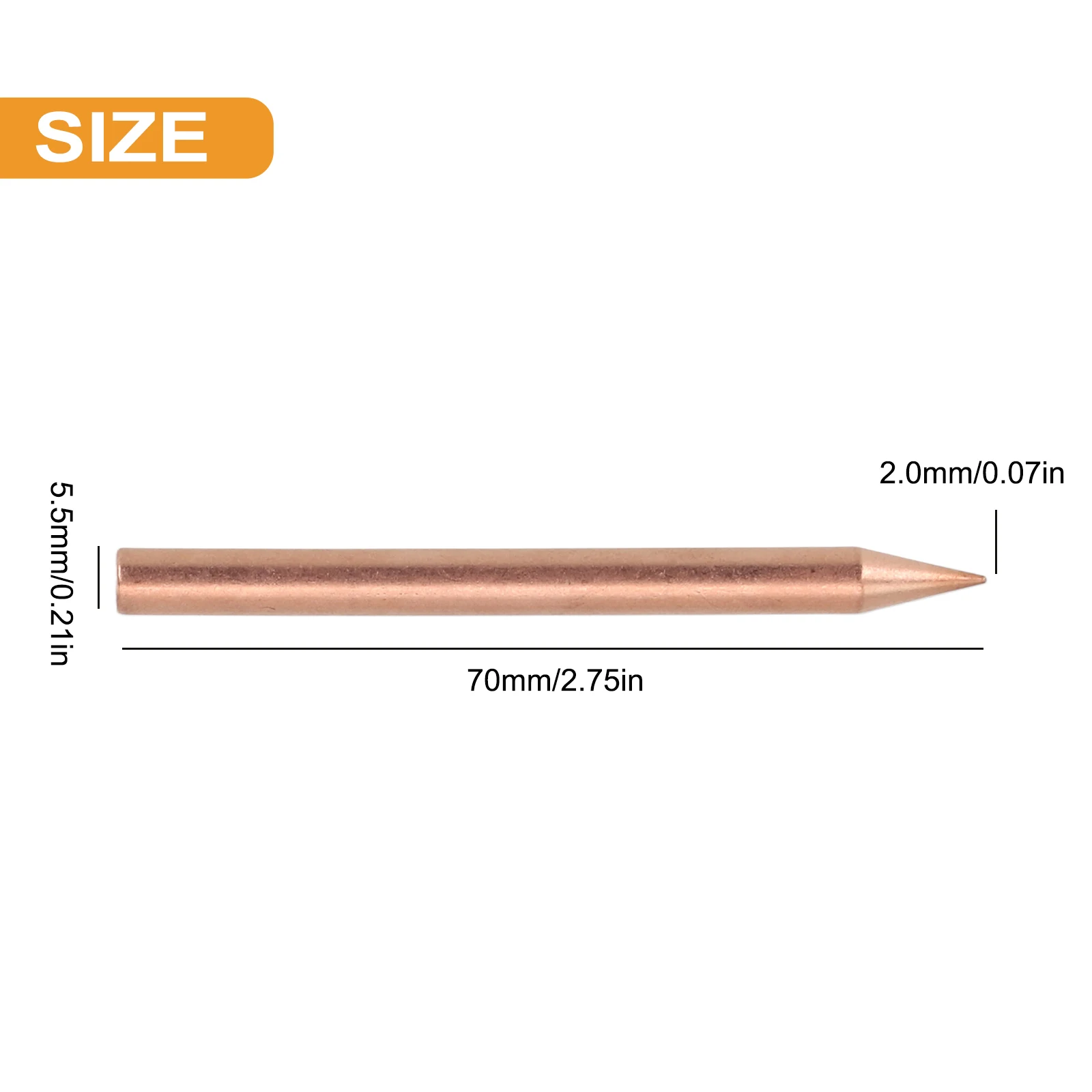 Pure Copper Soldering Iron Tips B C D K, 60W Welding Replacement Heads For Repair, High Heat Conduction, 150-480°C
