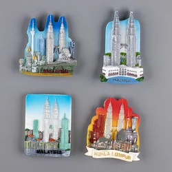 Malaysia Kuala Lumpur Twin Towers fridge magnets Refrigerator Magnetic Stickers Tourism Souvenir Collection Resin Magnetic Stick