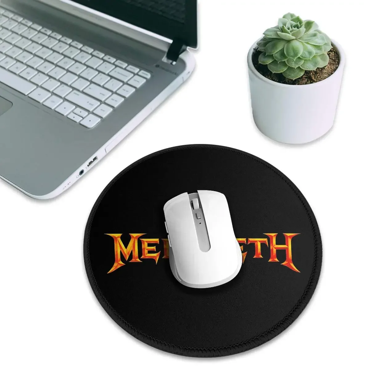 Megadeths Logo Round Mouse Pad Computer Keyboard Mouse Mat Gamer Laptop Desk Mat Office Accessories Table Mats