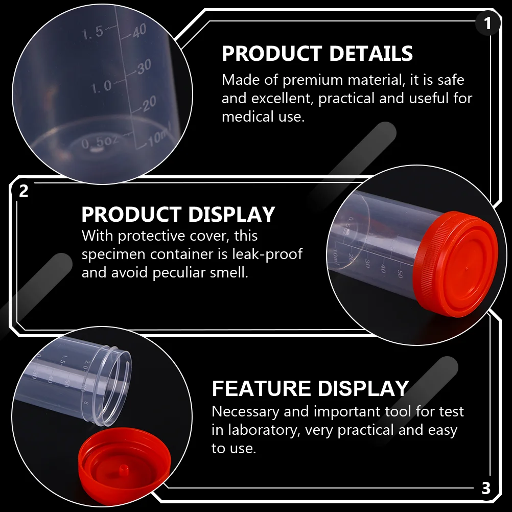 10 ชิ้นถ้วยเก็บตัวอย่างตัวอย่างขวดของเหลวภาชนะตัวอย่างปัสสาวะถ้วยตวง