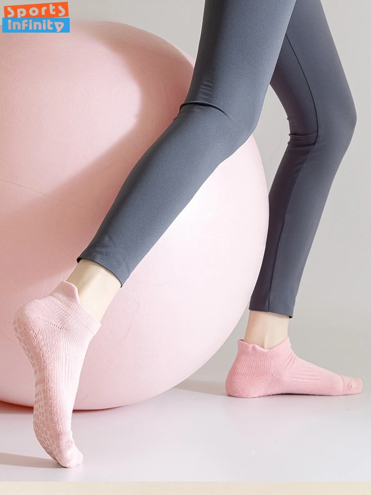 

Eur35-42 хлопковые носки для йоги с полотенцем, противоскользящие силиконовые женские носки для фитнеса, танцев, пилатеса, домашние спортивные носки для женщин
